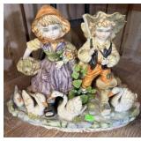 LARGE CAPODIMONTE PORCELAIN SCULPTURE