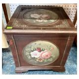 FLORAL DECORATED COAL HOD
