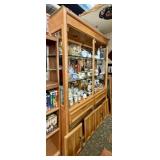 LIT CABINET - HUTCH.  DOORS INCLUDED