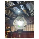 GLASS GLOBE SWAG LAMP