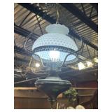 MILK GLASS SWAG LAMP/LANTERN