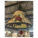 STAINED GLASS SWAG LAMP