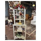 CORNER SHELF WITH CONTENTS