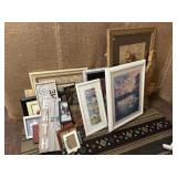 LARGE LOT OF FRAMED WORKS OF ART