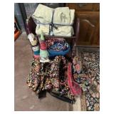LOT OF DESIGNER HANDBAGS, WITH SHELF