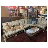VINTAGE RATTAN SECTIONAL SOFA