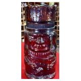 AMBER AMERICAN INDIAN CHIEF HUMIDOR JAR