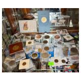 COLLECTION OF COINS AND TOKENS