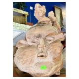 WOOD CARVED FIGURAL PORTRAIT