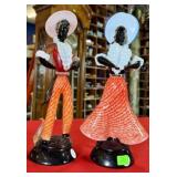 MURANO ART GLASS BLACKAMOOR FIGURES