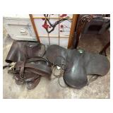 PAIR OF EQUESTRIAN SADDLES