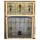 LARGE STAINED GLASS/LEADED WINDOW