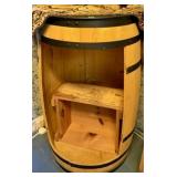 WOODEN BARREL DISPLAY