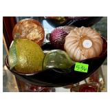 MURANO ART GLASS FRUIT WITH BOWL
