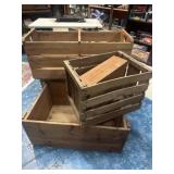 LOT OF WOODEN CRATES