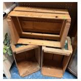 TRIO OF VINTAGE FRUIT CRATES