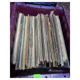 BIN OF LP VINYL RECORDS
