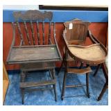 PAIR OF VINTAGE HIGH CHAIRS