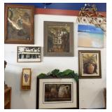 LOT OF WALL ART