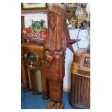 WOOD CARVED CIGAR STORE INDIAN