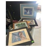 FOUR DISNEY/CARTOON LITHO CEL ART WORKS
