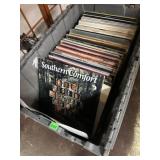 BIN OF LP VINYL RECORDS