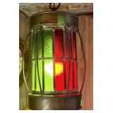 RED/GREEN SWAG CYLINDER LAMP