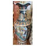 LARGE SATSUMA DECORATED FLOOR VASE