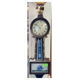 BANJO CLOCK AND WHATNOT SHELF