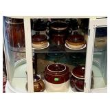 COLLECTION OF BEAN POTS/POTTERY