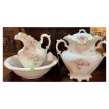 DRESDEN WASH BASIN, PITCHER AND SLOP JAR