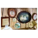 FRAMED FAMILY PHOTO, CERAMIC PLATES, CONFIRMATION