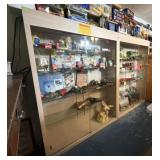 PAIR OF SLIDING FRONT DOOR DISPLAY CABINETS