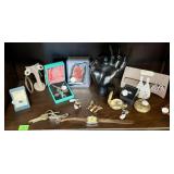 SHELF LOT OF JEWELRY AND TIMEPIECES