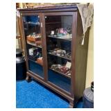 DOUBLE DOOR BOOK CASE/CURIO CABINET