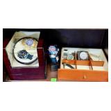 SHELF LOT OF TIMEPIECES/WATCHES