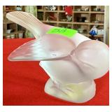 LALIQUE FROSTED ART GLASS BIRD