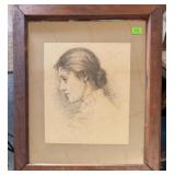 1883 IVES GRAPHITE ON PAPER PORTRAIT