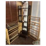 5 PC. MEDIA SHELVING/RACKS