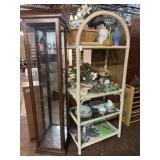 FAUX RATTAN DISPLAY WITH CONTENTS