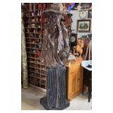 SCULPTURAL RESIN FIGURE ON STAND