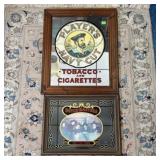 PAIR OF ADVERTISING MIRRORS