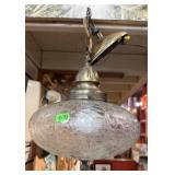 CRACKLE GLASS SWAG LAMP