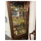 CURIO CABINET AND CONTENTS