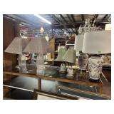 LOT OF TABLE LAMPS