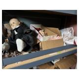 LOT OF DOLLS, PARTS, CLOTHING