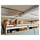 LOT OF ANTIQUE TO VINTAGE DOLL HEADS