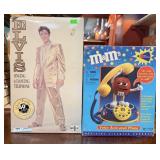 PAIR OF NOVELTY TELEPHONES - ELVIS/M&M