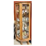 CURVED GLASS CURIO CHINA CLOSET
