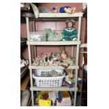LOT OF DOLLS, PARTS, CLOTHING